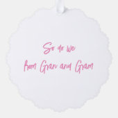 Carte Décorative Noël Père Noël pense ... Lettres roses (Verso)