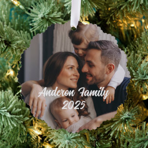 Carte Décorative Noël personnalisé Famille Photo Texte personnalisé