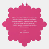 Carte Décorative Noël Photo Red Pink Stripes (Verso)