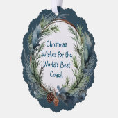 Carte Décorative Noël Voeux vert Wreath Coach (Gauche)