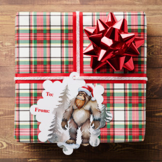 Carte Décorative Noël Yeti, Bigfoot, Noël Sasquatch
