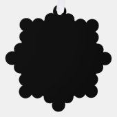 Carte Décorative Noir Uni Élégant (Recto)