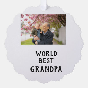 Carte Décorative Nom de photo du meilleur grand-père du monde pour