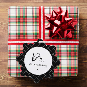 Carte Décorative Nom personnalisé Dr Minimalist Doctor