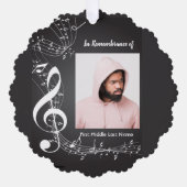 Carte Décorative Notes de musique pour souvenir chrétien (Recto)