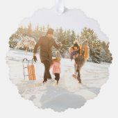 Carte Décorative Nous vous souhaitons un joyeux Noël vert une photo (Verso)