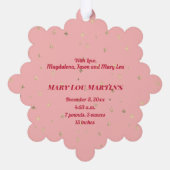 Carte Décorative nouvelle petite fille Joyeux Noël (Verso)