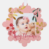 Carte Décorative nouvelle petite fille Joyeux Noël (Recto)