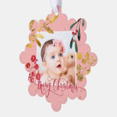 Carte Décorative nouvelle petite fille Joyeux Noël (Gauche)