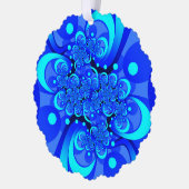 Carte Décorative Nuances de bleu Art fractal abstrait moderne (Gauche)