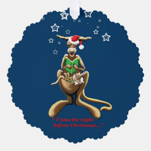 Carte Décorative Nuit Kangaroos avant Noël