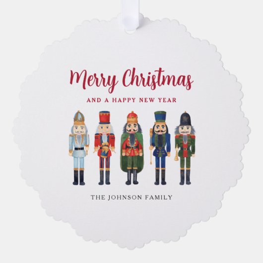Carte Décorative Nutcracker mignon Joyeux Noël (Recto)