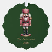 Carte Décorative Nutcracker rose vert simple (Verso)