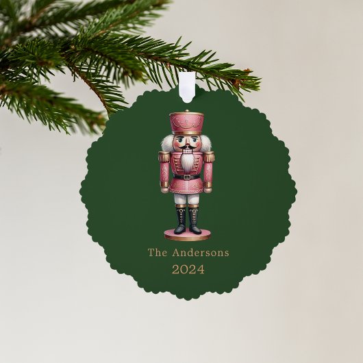 Carte Décorative Nutcracker rose vert simple