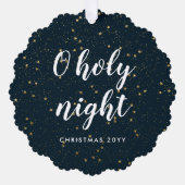 Carte Décorative O Holy Night | Gold Star (Recto)