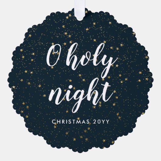 Carte Décorative O Holy Night | Gold Star (Recto)