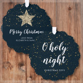 Carte Décorative O Holy Night | Gold Star