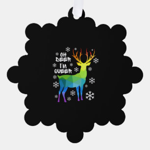 Carte Décorative Oh Deer Je Suis Queer Funny Lgbt Gay Lesbian Chris