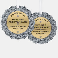 Or & diamants blancs 50e anniversaire du mariage