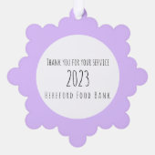 Carte Décorative Organisme caritatif Volontaire de l'école (Verso)