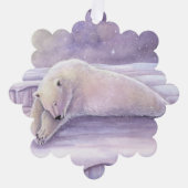 Carte Décorative Ours couché Ours polaire Ours de Noël Art (Recto)