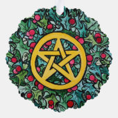 Carte Décorative Pagan Yule Pentagram (Verso)