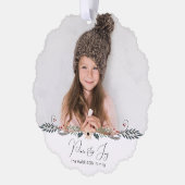 Carte Décorative Paix moderne et joie Noël Photo botanique (Gauche)