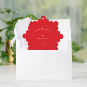 Carte Décorative Paper Ornament Card - Merry Christmas Family Name