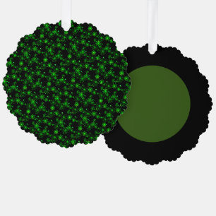 Carte Décorative Papier ornemental vert étincelant