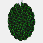 Carte Décorative Papier ornemental vert étincelant (Gauche)