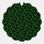 Carte Décorative Papier ornemental vert étincelant (Recto)