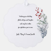 Carte Décorative Pastel Aquarelle Rustique Winter Botanique Photo (Verso)