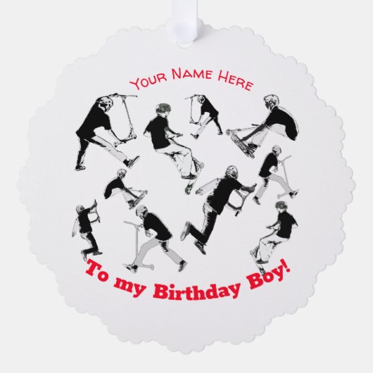 Carte Décorative Patinons ! - Stunt Scooter Fun (Recto)