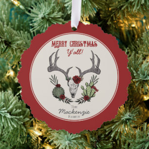 Carte Décorative Pays Ouest Joyeux Noël Y'All Holiday