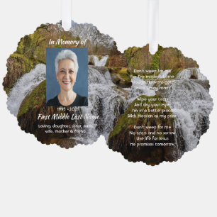 Carte Décorative Paysage de cascade chrétienne souvenir mémorial