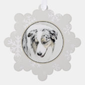 Carte Décorative Peinture de berger australien - Art original de ch (Recto)