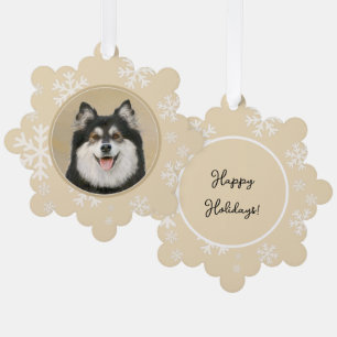 Carte Décorative Peinture de Lapphund finnois - Jolie illustration