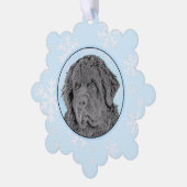 Carte Décorative Peinture de Terre-Neuve - Cute Original Chien Art (Gauche)