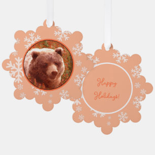 Carte Décorative Peinture d'un ourson grizzly dans l'épilobe, Art a