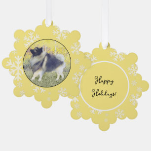 Carte Décorative Peinture en teint de Keeshond - jolie art original