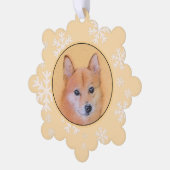 Carte Décorative Peinture finlandaise Spitz - Jote Original Chien A (Gauche)