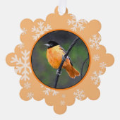 Carte Décorative Peinture Oriole - Art Oiseau Original (Recto)