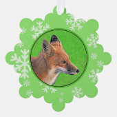 Carte Décorative Peinture Red Fox - Art original de la faune (Recto)