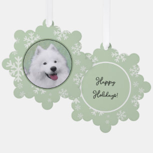 Carte Décorative Peinture Samoyède - Art de chien original mignon