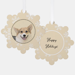 Carte Décorative Pembroke Welsh Corgi Peinture - Art Chien original