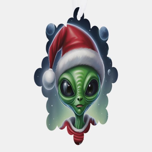 Carte Décorative Père Noël Alien (Droite)