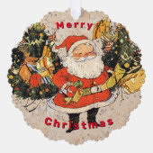 Carte Décorative Père Noël Arbres - Noël (Recto)