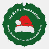 Carte Décorative Père Noël Monogramme Joyeux Noël (Recto)