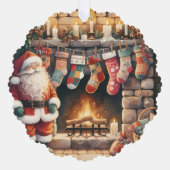 Carte Décorative Père Noël par foyer Noël Stockage (Recto)