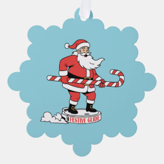 Carte Décorative Père Noël sur un Roomba – Train de Noël